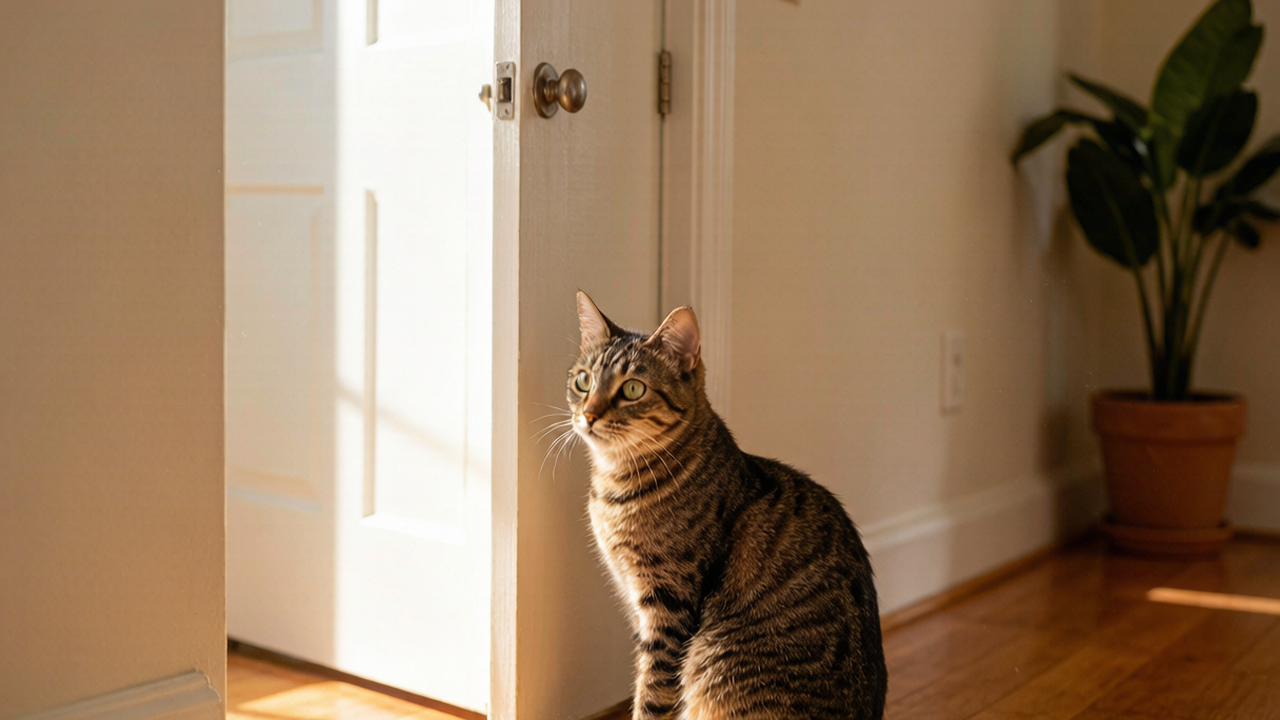 How to stop indoor cat from escaping