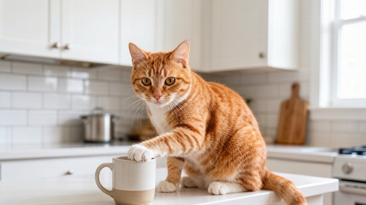 How to Stop Your Cat from Knocking Things Off Counters