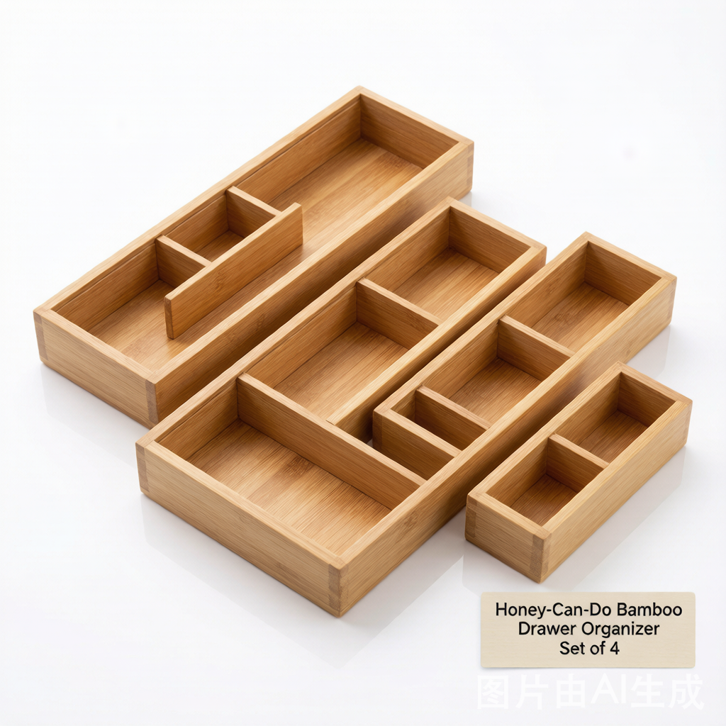 Honey-Can-Do Bamboo Drawer Organizer