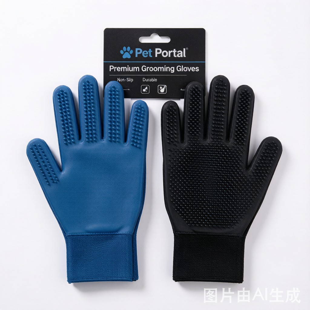Pet Portal Premium Grooming Gloves 2-Pack