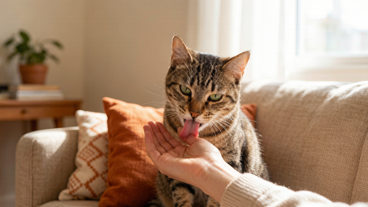 Why Does My Cat Lick Me? The Real Reasons (and When It's Too Much)