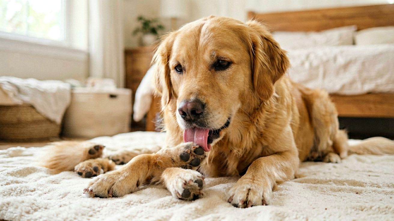 Why Does My Dog Lick His Paws at Night?