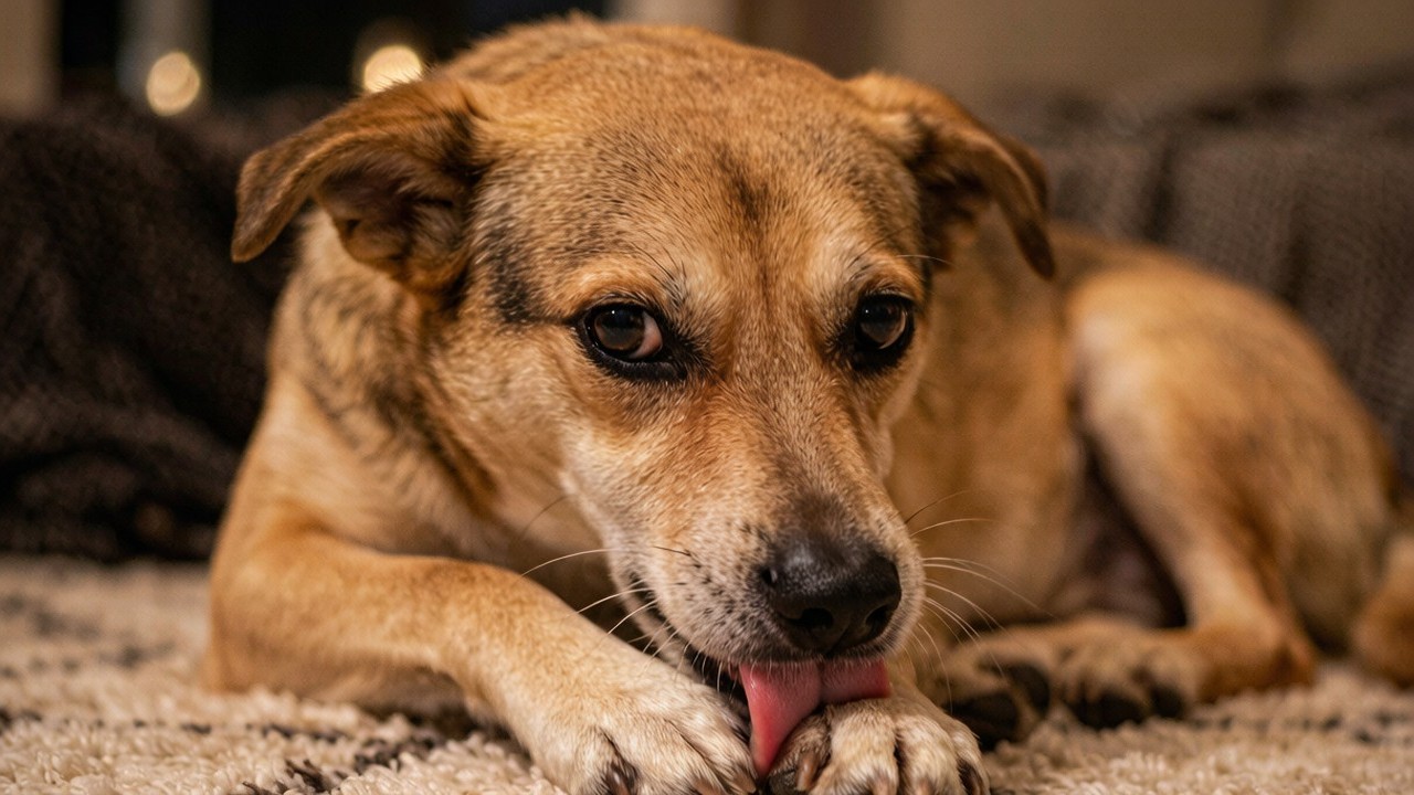 Why Does My Dog Lick His Paws at Night?